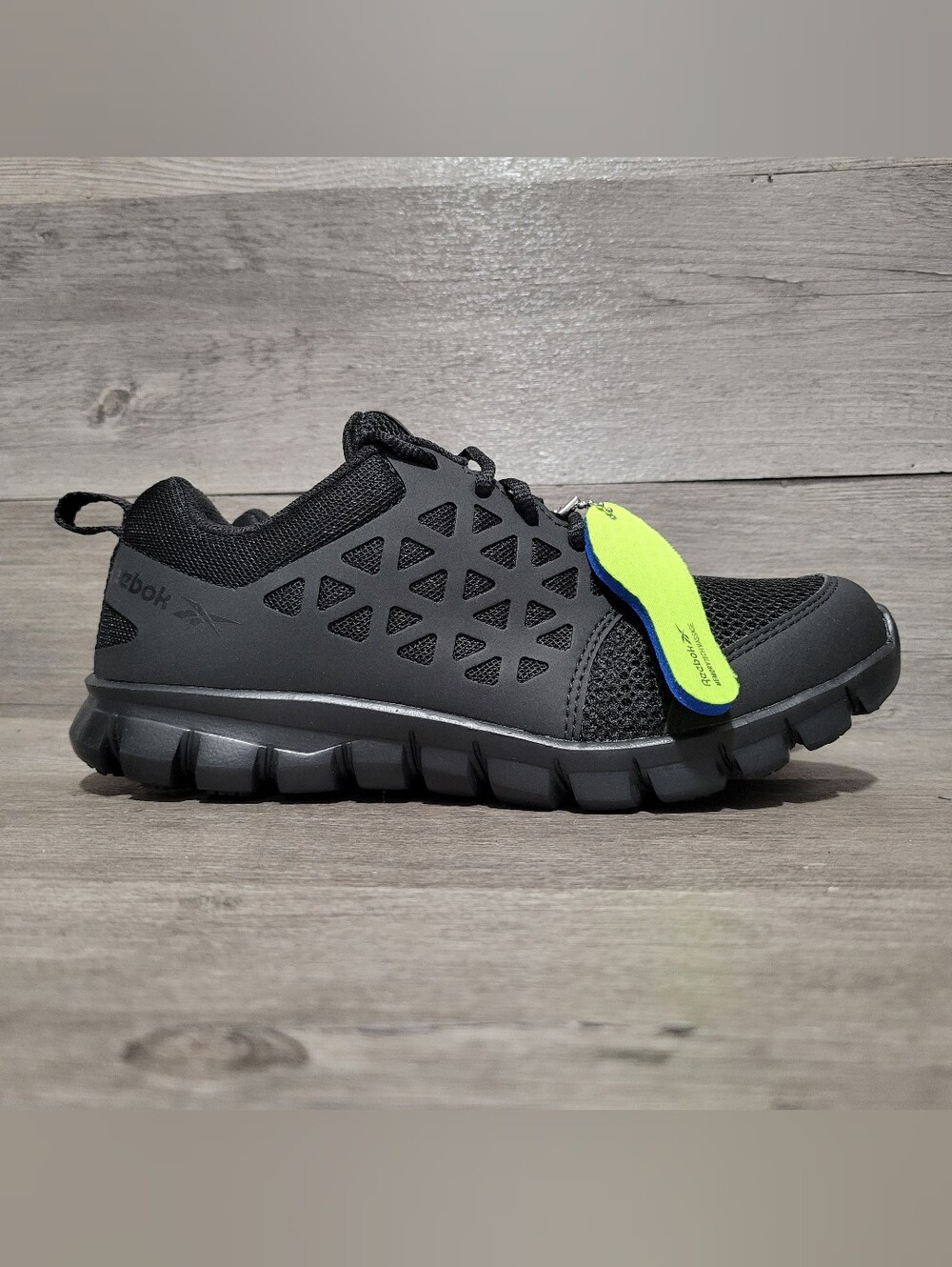 Reebok Mens Size 8 Sublite Cushion Work Shoes Triple Black